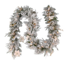 Гирлянда из хвои Frosted Colonial Garland 274 см 70 led